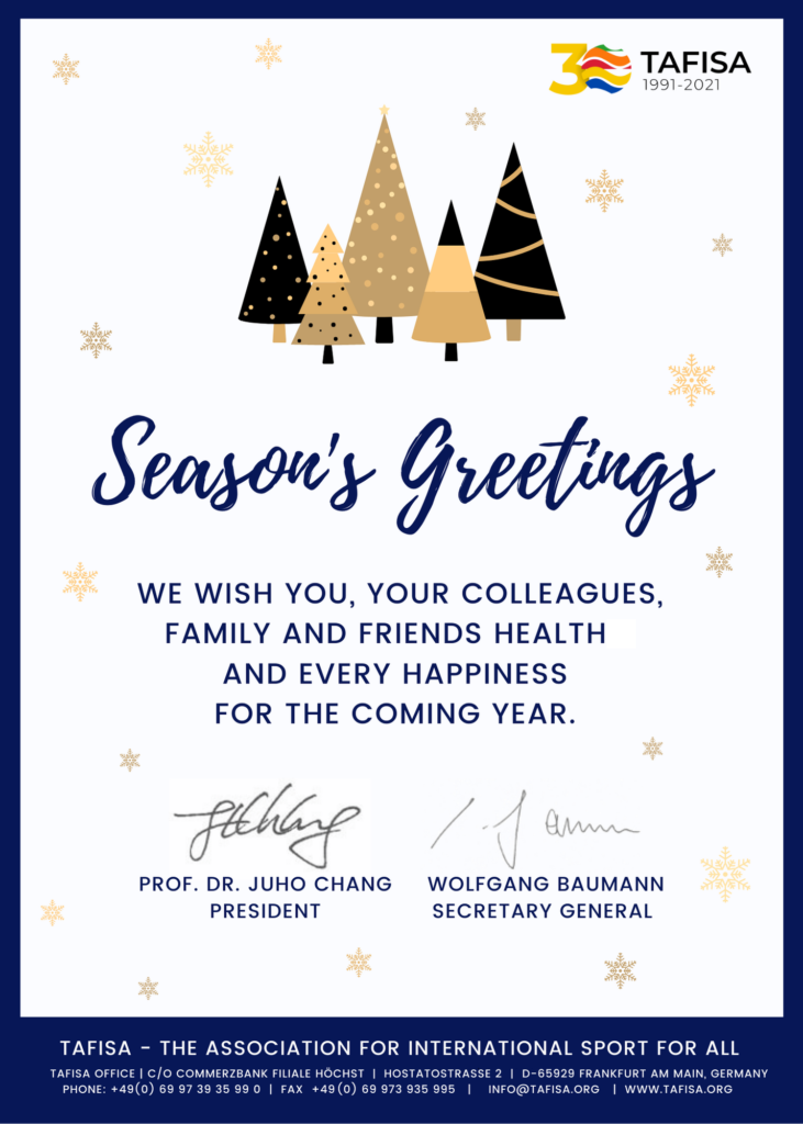 Season’s Greetings TAFISA